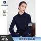 Navigare意大利小帆船毛衣女士秋冬款翻領(lǐng)高端羊毛衫百搭顯瘦POLO領(lǐng)針織衫 海軍藍 M