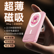 迪士尼（DISNEY）熱銷(xiāo)【3C認證可上飛機】超薄磁吸式充電寶快充無(wú)線(xiàn)迷你移動(dòng)電源超大容量10000毫安15W A27粉草莓熊