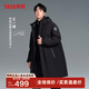 鴨鴨（YAYA）王一博同款風(fēng)衣羽絨服男冬季新款長(cháng)款過(guò)膝休閑防寒女加厚外套MY 黑色 2XL /185/100A