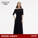 歌莉婭天絲套裝女夏2025超火一整套穿搭獨特漂亮兩件套1E5JAC520 00B黑色 XL