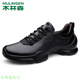 木林森男鞋休閑皮鞋男士秋季輕便舒適旅游戶(hù)外商務(wù)真皮運動(dòng)鞋男時(shí)尚鞋子 黑色 41