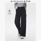 佐丹奴條絨褲子女秋冬新款破骨高腰休閑闊腿褲燈芯絨長(cháng)褲05415676 14深灰 27