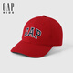 蓋璞男童經(jīng)典款刺繡字母logo棒球帽運動(dòng)兒童裝鴨舌帽775280 紅色 S/M