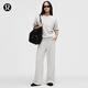 lululemon丨Brushed Softstreme 女士拉絨中褶闊腿褲 LW5IPEA 鴿子灰 M