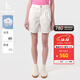 HAZZYS女裝 夏季女士【PHIZ系列】時(shí)尚簡(jiǎn)約A型牛仔短褲女 白色WT 44 (165/76A 44)