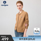 Navigare意大利小帆船女士毛衣秋冬季新款純綿羊毛長(cháng)袖開(kāi)衫通勤針織外套 古巴砂 S