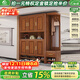 小木窩 胡桃木間廳柜玄關(guān)柜鞋柜門(mén)口入戶(hù)帶鏡子一體實(shí)木柜新中式客廳柜 兩門(mén)間廳柜 規格