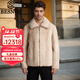 BESNOS意大利品牌秋冬新款貂皮大衣男整貂進(jìn)口水貂絨皮草翻領(lǐng)長(cháng)袖大衣 銀蘭本色 XL (120-140斤)