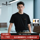 比音勒芬【安心品質(zhì)冰舒棉】夏季男士時(shí)尚上衣親膚休閑運動(dòng)圓領(lǐng)短袖T恤 07黑 XL （110）
