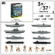 JEU舊義戰爭前線(xiàn)小兵人玩具裝甲兵團戰艦世界小士兵沙盤(pán)軍事模型 升級款/彩盒|戰艦世界|37PCS