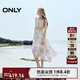 ONLY2025夏季新款浪漫飄逸紗裙A字無(wú)袖長(cháng)裙連衣裙女|125207040 H3H瑞秋印花藍 L