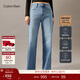 Calvin KleinJeans四季款女士潮流復古ck淺色洗水微彈高腰寬松闊腿牛仔褲 高腰闊腿版-牛仔淺藍-1AA 28 160/70A（2.1尺）70CM