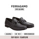 菲拉格慕（Ferragamo）冬季新款Gancini手工商務(wù)休閑真皮男皮鞋688525 3E 黑