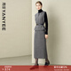顏域毛呢馬甲背心長(cháng)款半裙兩件套女2025新款冬季穿搭簡(jiǎn)約氣質(zhì)套裝 灰色 L