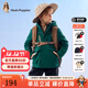 暇步士（Hush Puppies）童裝兒童外套秋冬季新款男女大童簡(jiǎn)約時(shí)尚加厚風(fēng)衣外套 叢林綠 150 cm