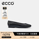 愛(ài)步（ECCO）芭蕾舞鞋 冬季百搭圓頭羊皮單鞋舒適通勤淺口女鞋 舞悅234323 黑色23432301001 37