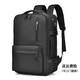 隨帆可擴容雙肩包超大容量學(xué)生書(shū)包商務(wù)出差背包行李包筆記本電腦包 亮黑色 可放17英寸內筆記本【送運費險】