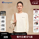 Champion冠軍插肩袖長(cháng)袖T恤女2025秋季新款美拉德圓領(lǐng)打底衫潮牌 米白色 M