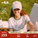 FILA 斐樂(lè )官方女子針織短袖衫2025秋新款時(shí)尚休閑簡(jiǎn)約基礎純棉T恤 云菇白-WT L 170/88A/L