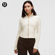 lululemon丨Define 女士短款夾克 *羅紋 Nulu? 芯吸 LW3HOBS 淺象牙白/金/金 S /6