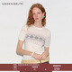 GREEN BELT城市曠野抗起球費爾島針織衫女棉麻感薄款圓領(lǐng)短袖