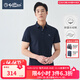 金利來(lái)【100%長(cháng)絨棉】春夏季節短袖polo衫男士暗條紋繡花修身商務(wù)T恤 95藏藍 L 175/92A 推薦135-150斤