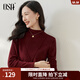 歐莎（OSA）半高領(lǐng)雙面德絨打底衫T恤女秋冬2025年新款保暖內搭上衣大碼 酒紅色 L