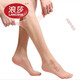 浪莎（LangSha）夏季超薄款透明長(cháng)筒絲襪女防勾絲0D隱形中筒小腿襪子半截高筒襪 [自然膚] 5雙 均碼 [防勾絲不下滑]