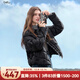 百圖（betu）女裝2025年秋季新款羽絨服韓版拼格子假兩件羽絨外套女2509T14 黑色 L