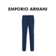 EMPORIO ARMANI阿瑪尼新款秋冬季運動(dòng)長(cháng)褲休閑保暖男運動(dòng)褲藍色白標L