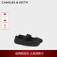 CHARLES&KEITH25冬新品平底蝴蝶結瑪麗珍鞋芭蕾舞鞋新年禮物送女友CK1-70920211 BLACK TEXTURED黑色紋理 36 （230）