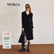 MO&Co.連衣裙可機洗綿羊毛海軍領(lǐng)A字收腰長(cháng)款針織小黑裙摩安珂 黑色 S 160