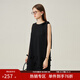范思藍恩花梨裙 無(wú)袖設計感氣質(zhì)A字連衣裙夏裝新款韓版系帶蝴蝶結 黑色 L