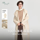 片斷（dribs＆drabs）片斷毛呢外套女2024冬季新款連帽寬松休閑文藝藏肉小個(gè)子羊毛大衣 米白 S