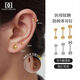 DAISY DREAM醫用手術(shù)鋼養耳洞耳釘女防過(guò)敏耳骨釘耳蝸釘百搭耳環(huán)鈦鋼耳飾品 【3mm】鋼色鈦鋼耳釘1對