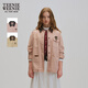 Teenie Weenie小熊女裝外套2026年春季新款復古潮流彩色水洗巴恩風(fēng)短夾克上衣 淺粉色 S