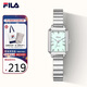 斐樂(lè )（FILA）復古簡(jiǎn)約小方表四六級考試女士學(xué)生石英腕表文藝石英學(xué)生手表6512