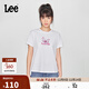 Lee25新品標準版圓領(lǐng)蝴蝶圖案印花女短袖T恤休閑潮流LWT0098704LE