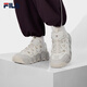 斐樂(lè )（FILA）官方女鞋可頌鞋1S老爹鞋2026春新款厚底增高休閑運動(dòng)鞋 豆腐白/月球灰-TM 37.5