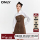 ONLY秋冬氣質(zhì)顯瘦翻領(lǐng)套裝短裙牛仔連衣裙女|123442021 E13 石英咖啡棕色 M 165/84A
