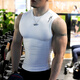 風(fēng)堡龍健身服背心男夏緊身衣坎肩透氣吸汗無(wú)袖教練訓練高彈力健身擼鐵 白色（緊身） L .(115-135斤）