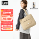 Lee秋冬充絨單肩包大容量2026新款托特包女斜挎簡(jiǎn)約通勤手提挎包背包 卡其色