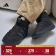 adidas ADIPUFF面包鞋保暖防滑耐磨柔軟中幫棉鞋阿迪達斯輕運動(dòng)   黑色/碳黑/皇家藍   43