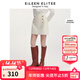 朗姿歐洲EiLEEN ELITEE純棉a字裙女秋季新款裙子顯瘦半身裙 白色 S