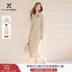 香影法式鏤空針織上衣套裝裙女2025冬季新款流蘇半身裙氣質(zhì)兩件套 淺卡其 S