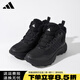 ADIDAS阿迪達斯加絨男鞋2025冬季新款高幫保暖戶(hù)外徒步鞋耐磨防滑運動(dòng)鞋 黑色JS3429【加絨保暖】 43