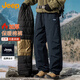 JEEP吉普沖鋒休閑褲冬季羽絨棉褲子男士防水保暖東北滑雪褲 藏青 XL