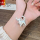 雪銀坊花貓戲蝶 足銀9999新中式貓咪蝴蝶銀吊墜國風(fēng)純銀項鏈送女友禮物 花貓戲蝶銀項鏈 約9克