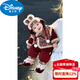 迪士尼（Disney）嬰幼兒寶寶套裝冬季拜年服加厚加絨唐裝男女童國風(fēng)喜慶分體套裝 紅色國風(fēng)套裝(打底+馬甲+褲子)送同款帽子 73
