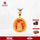 京工美作古法黃金吊墜足金999雞本命佛不動(dòng)明王項鏈老婆生日禮物10.1g